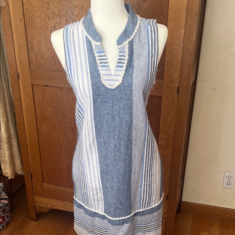 Hatley Marin Shift Dress- Blue and White Stripes